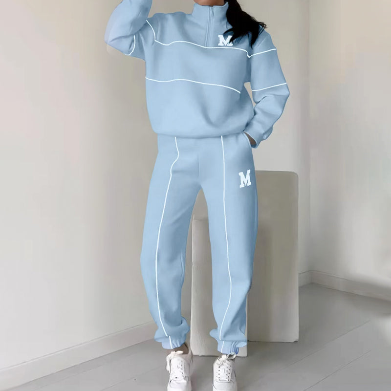 Rilena – Ensemble 2 pièces sweat-shirt à bandes latérales