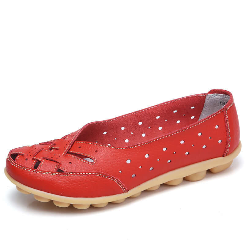 Nevara – Mocassins en cuir à semelle à coussin de gel