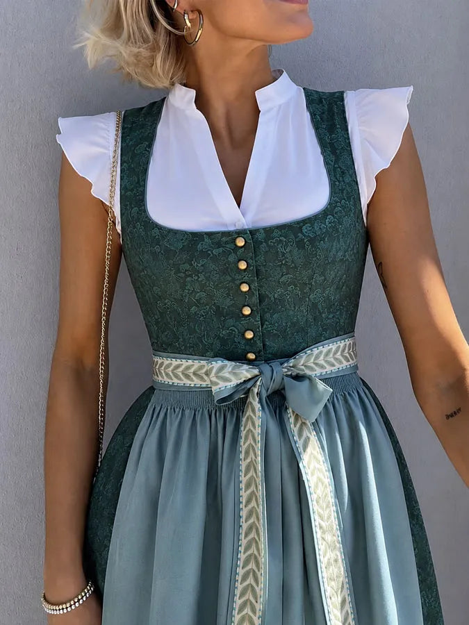 Navira – robe tissée à devant arrondi
