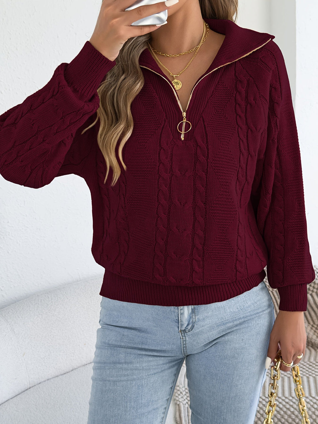 Mevira – pull en maille à manches lanterne