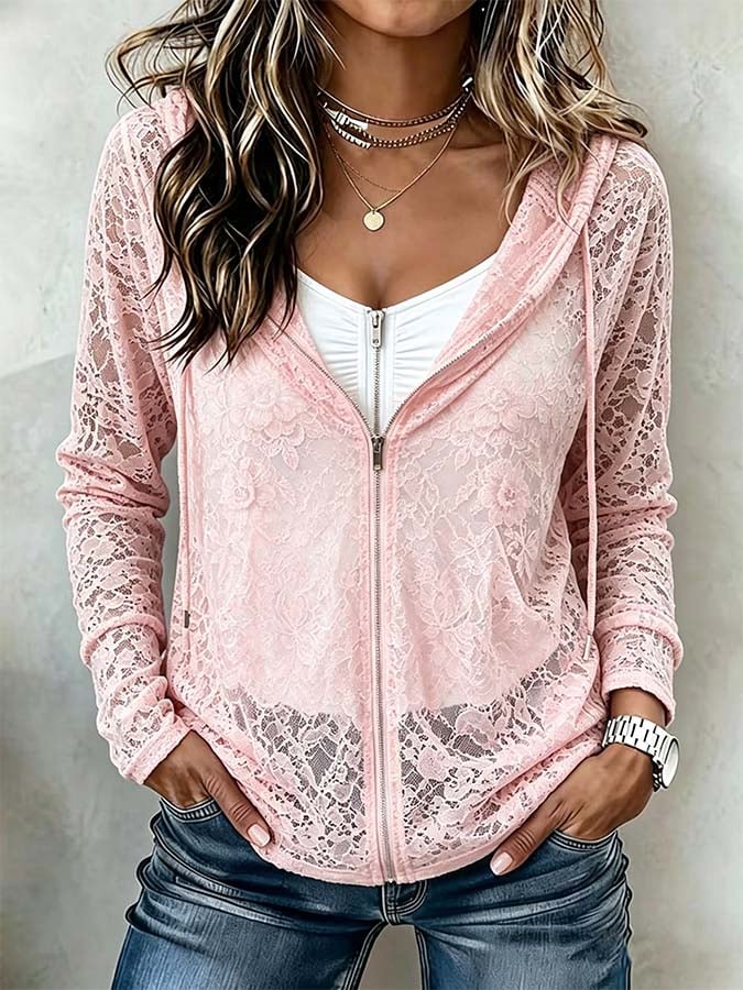 Novira – Cardigan en dentelle imprimée
