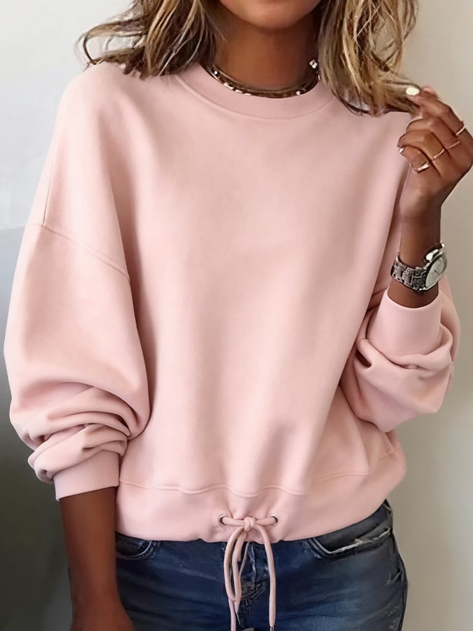 Mevara – Sweat-shirt à col rond en jersey
