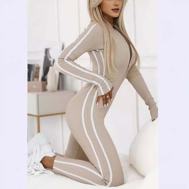 Vayla – Combinaison en jersey extensible à rayures contrastées sur les côtés