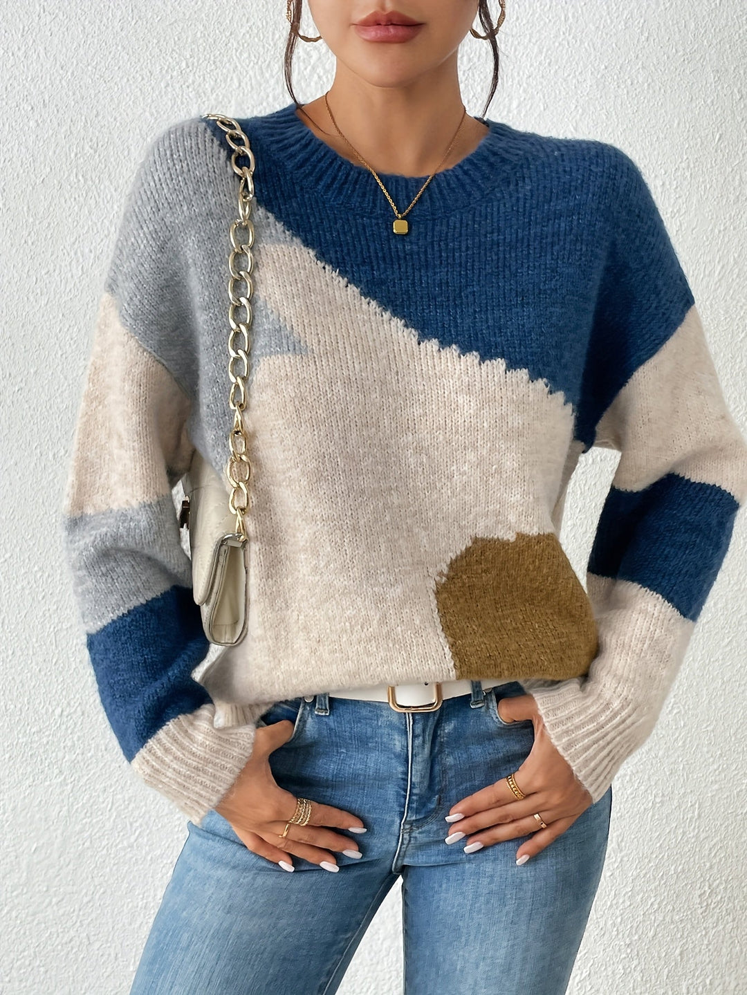 Luniva – pull en tricot à blocs de couleurs