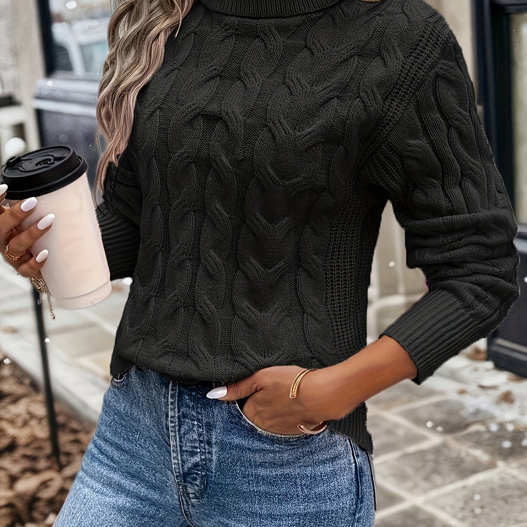 Tavina – Pull en maille à col montant