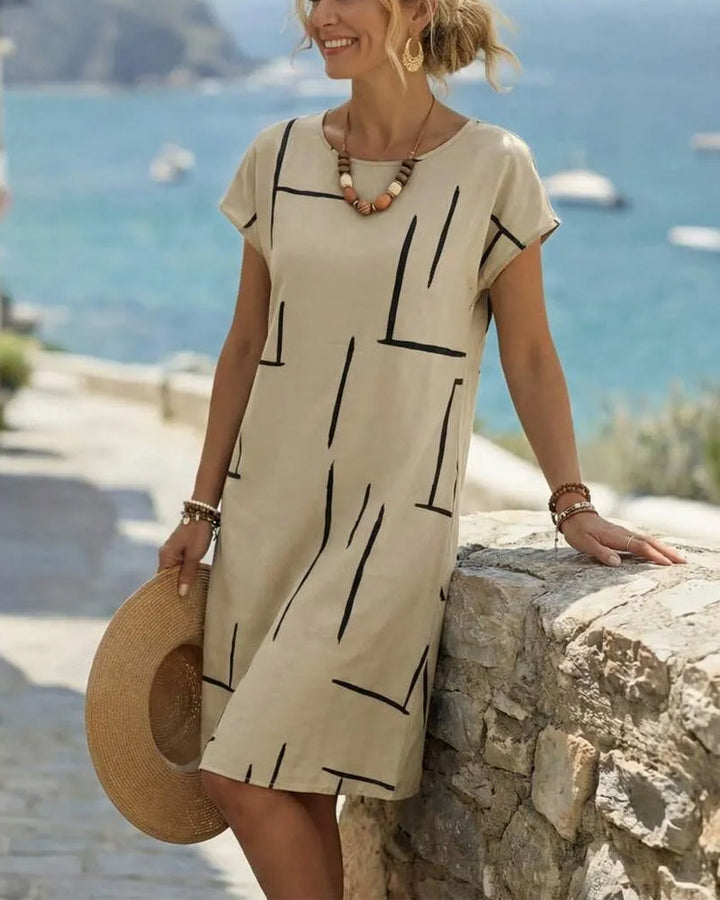 Virela – robe longue en lin, coupe décontractée