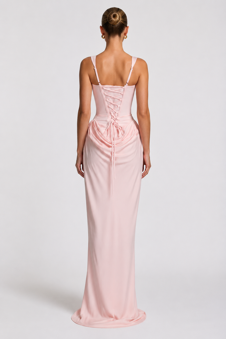 Rheva – robe longue à corset