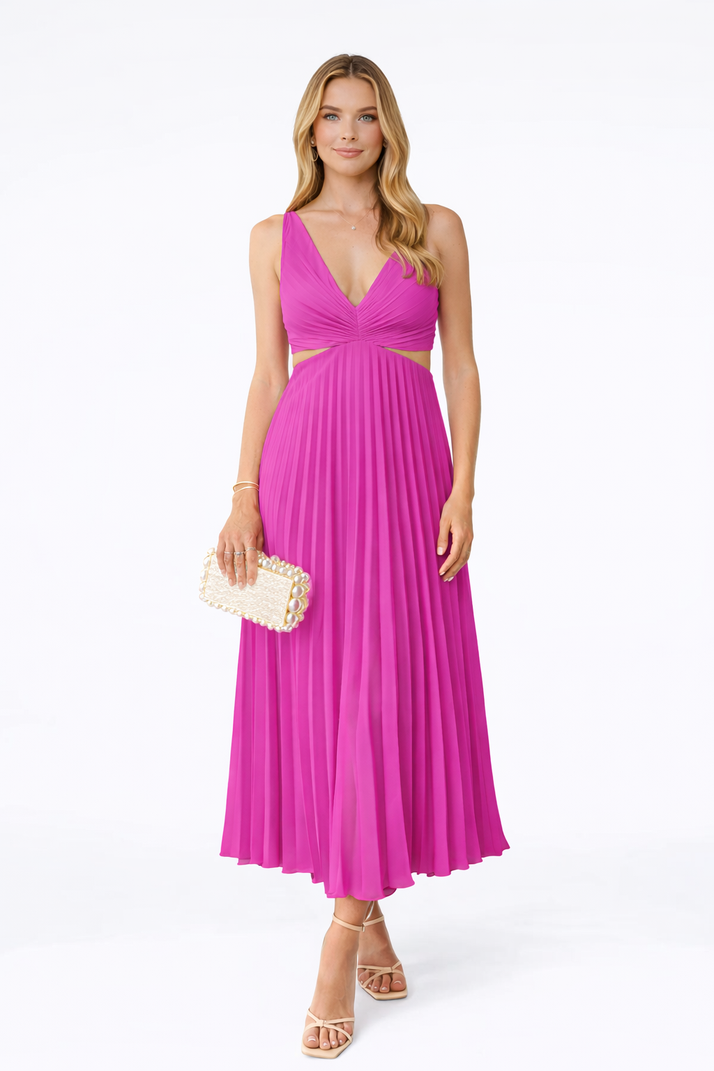 Virela – robe maxi en tissu drapé