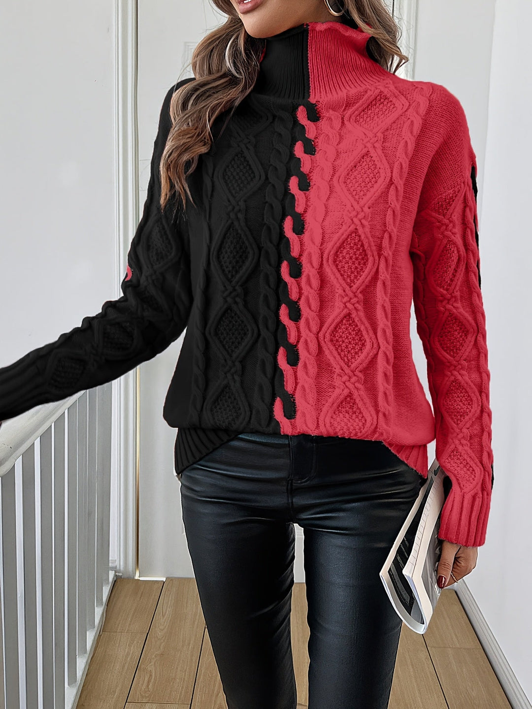 Nerise – Blouse en tricot à rayures verticales