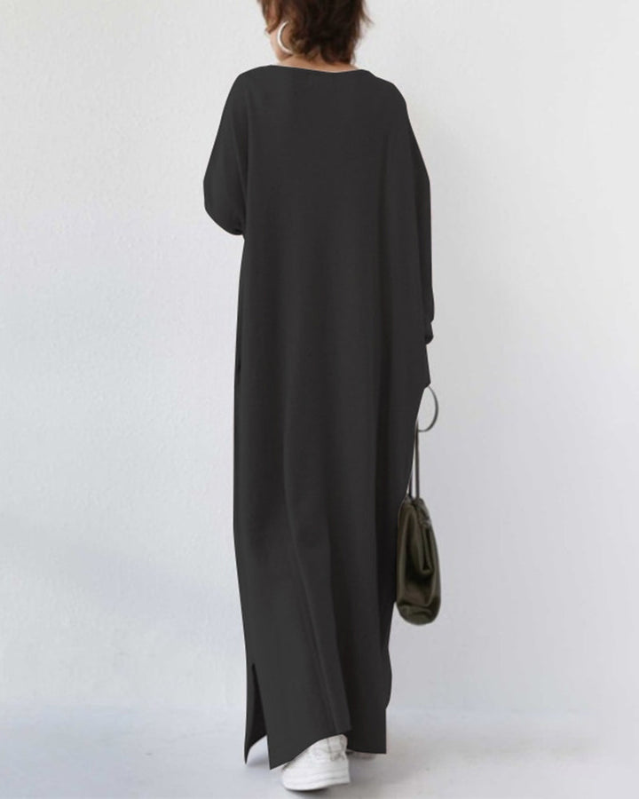 Novira – robe maxi en tricot à décolleté en V profond