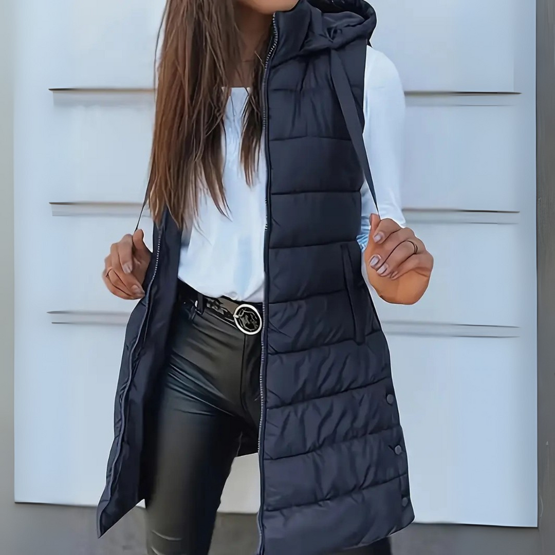Naleia – gilet à capuche tissé pour femme