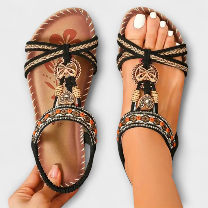 Nareli - Elastic Backstrap Sandals