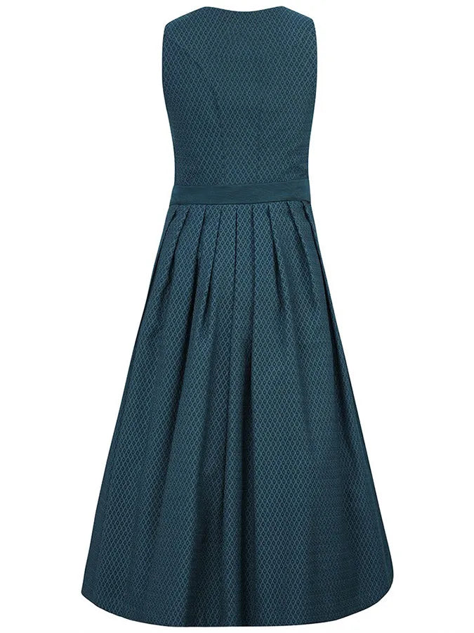 Solira – Robe en jacquard à devant arrondi