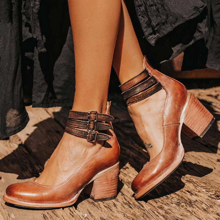 Navira – sandales à talons en cuir à lanières
