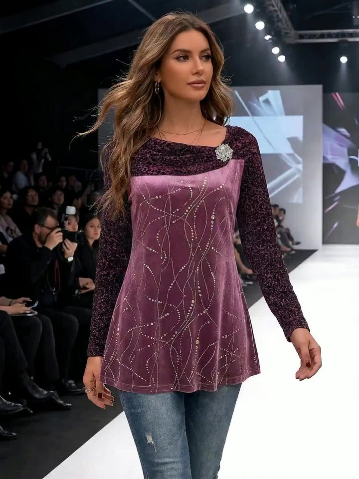 Avenya – Pull en maille à col en satin