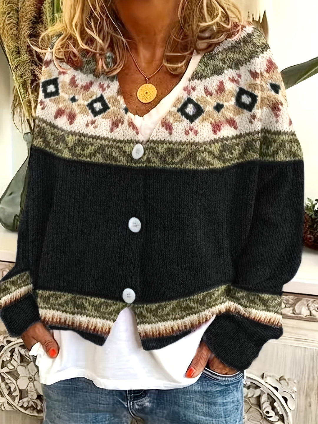 Mireva – gilet en maille à blocs de couleur