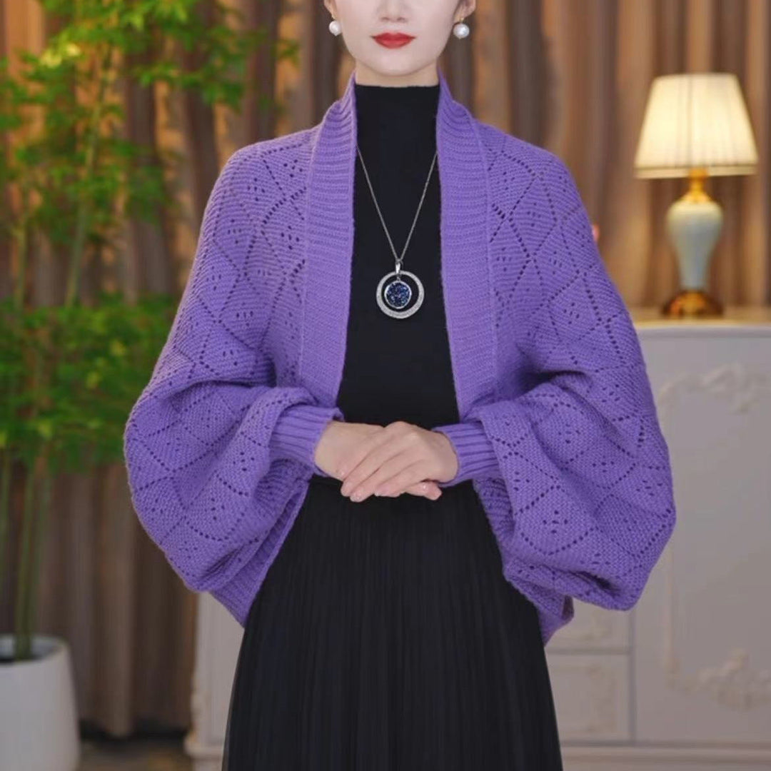 Eryla – cardigan en tricot ajouré à motif échelle