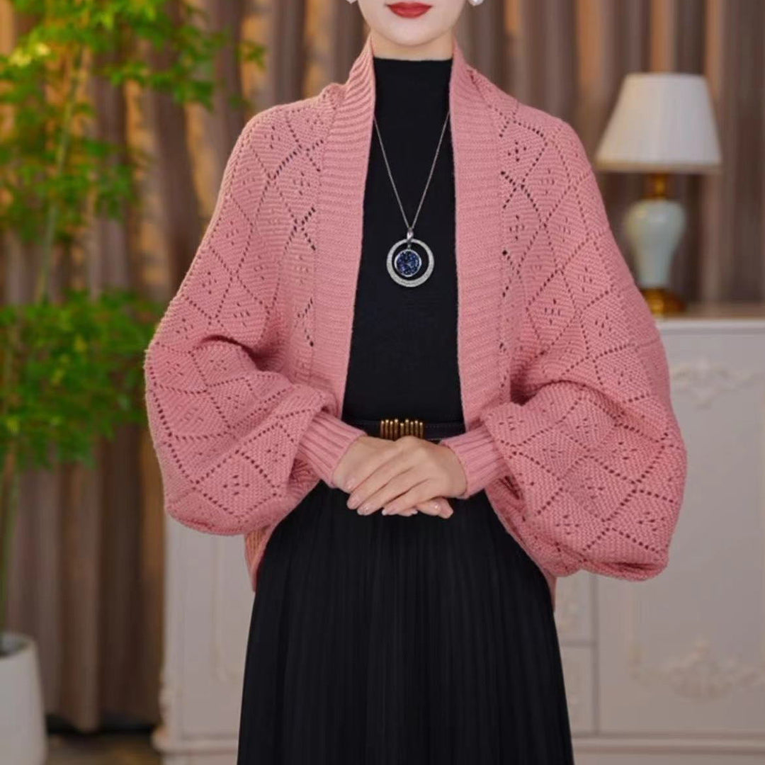 Eryla – cardigan en tricot ajouré à motif échelle