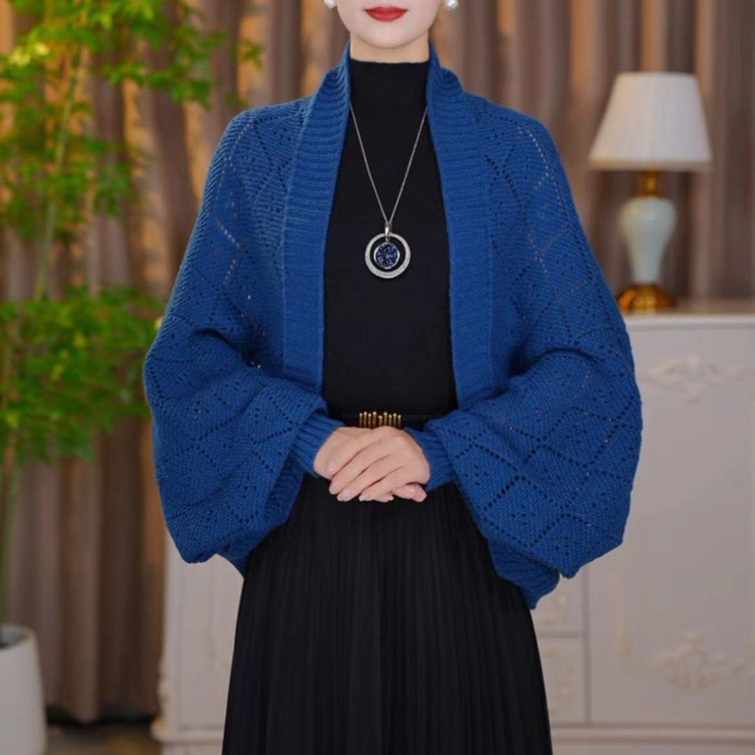 Eryla – cardigan en tricot ajouré à motif échelle