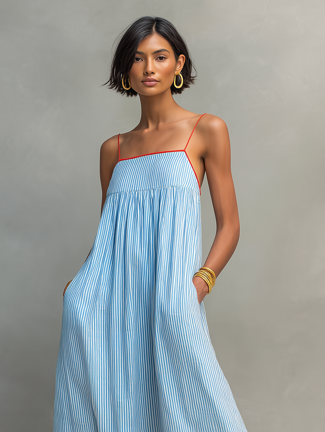 Iverra – Robe drapée tissée