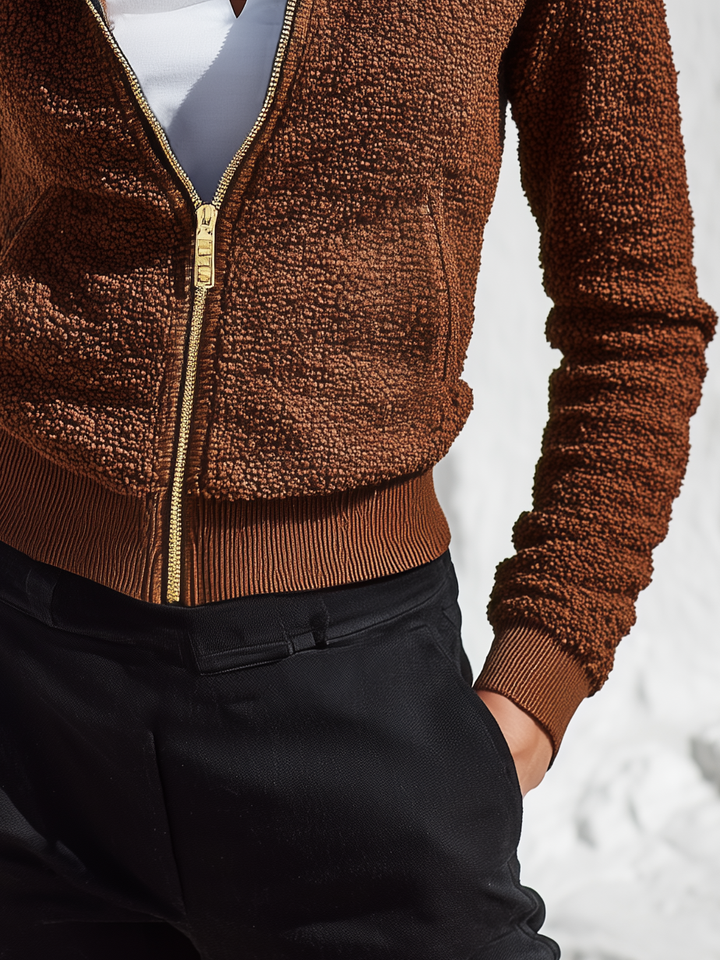 Velise – Veste en sherpa à col montant