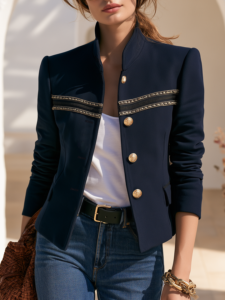 Nivara – Col montant en tissu, veste