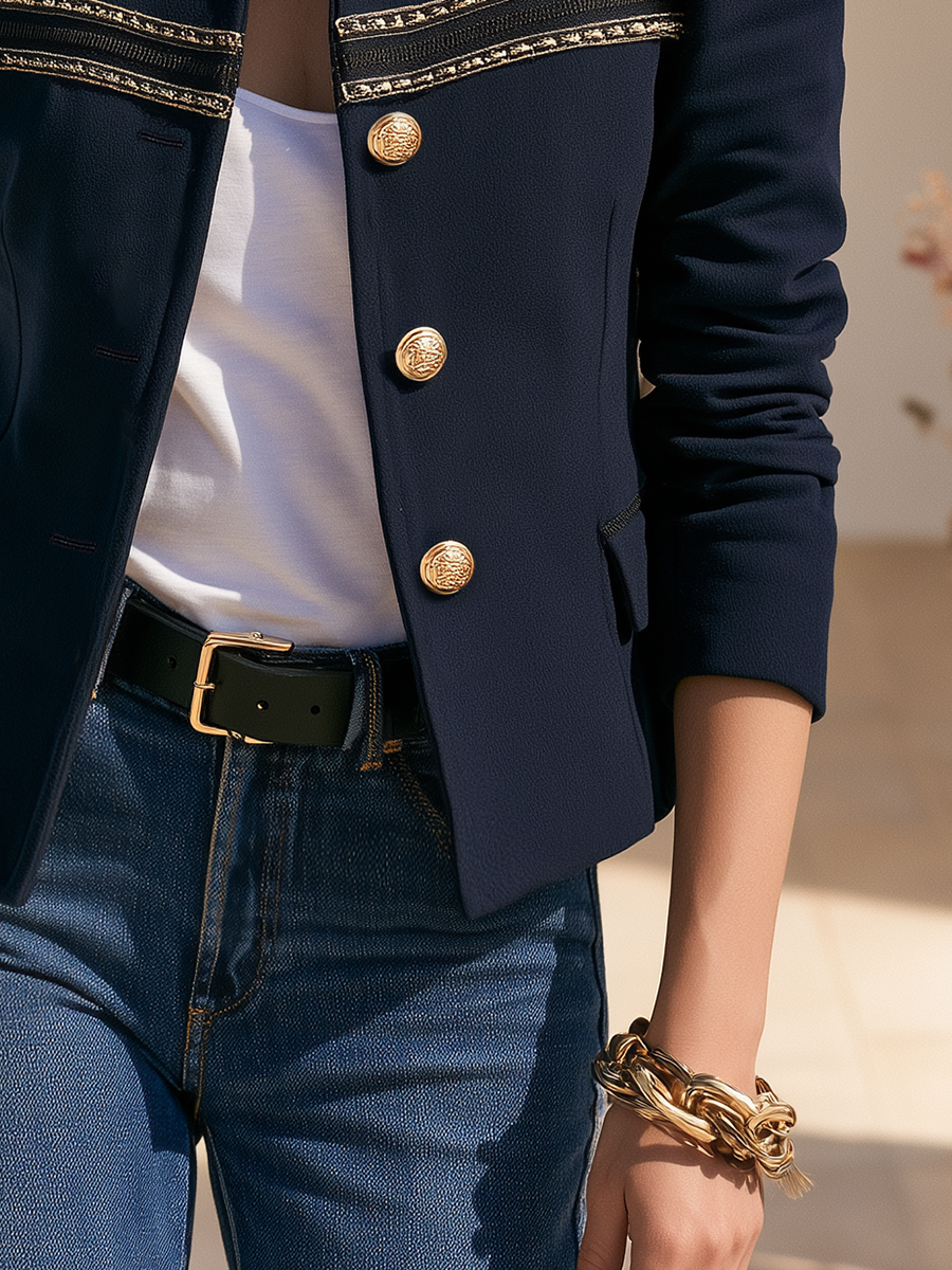 Nivara – Col montant en tissu, veste