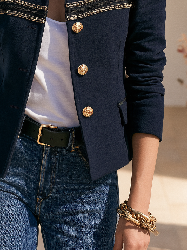 Nivara – Col montant en tissu, veste