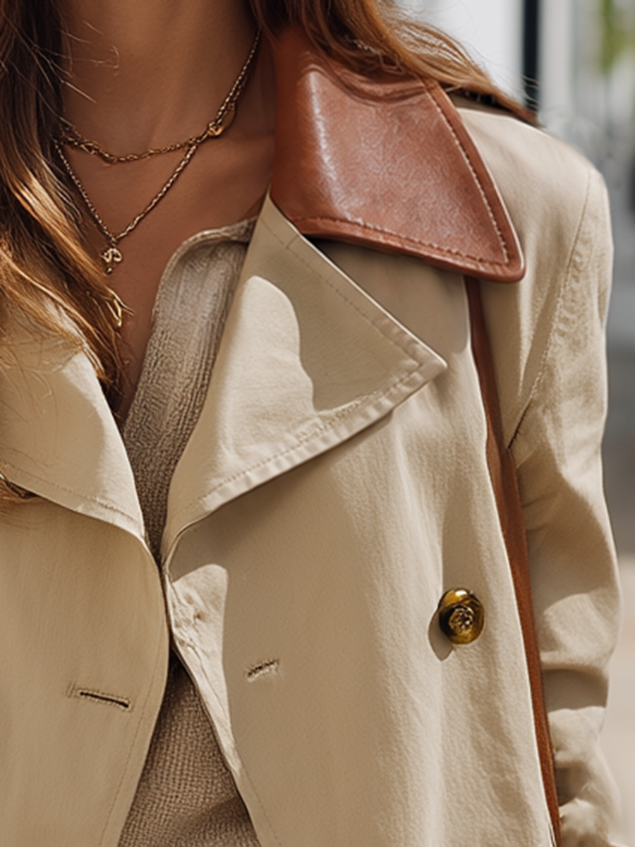 Mireva – Trench court tissé, manteau