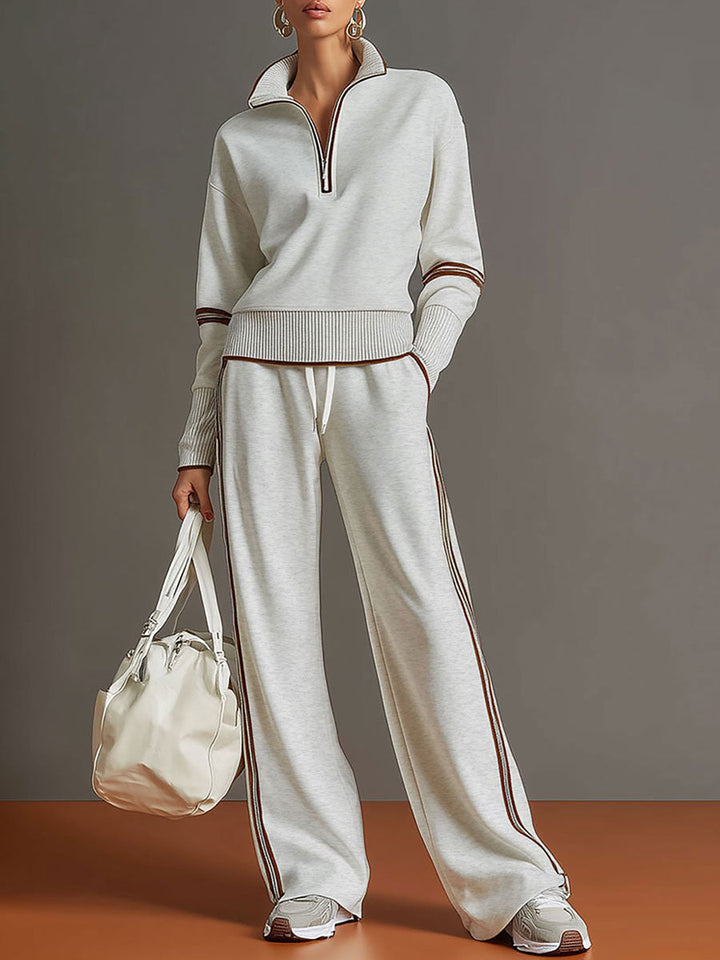Mireva – Ensemble blouse et pantalon à jambes larges