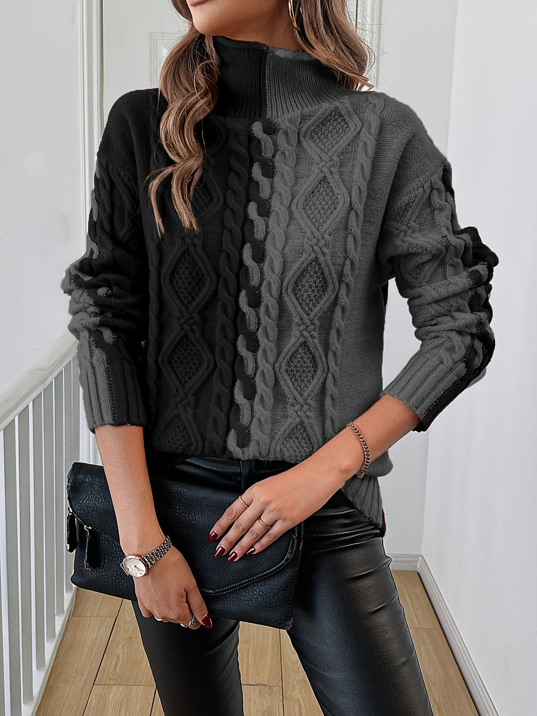 Nerise – Blouse en tricot à rayures verticales