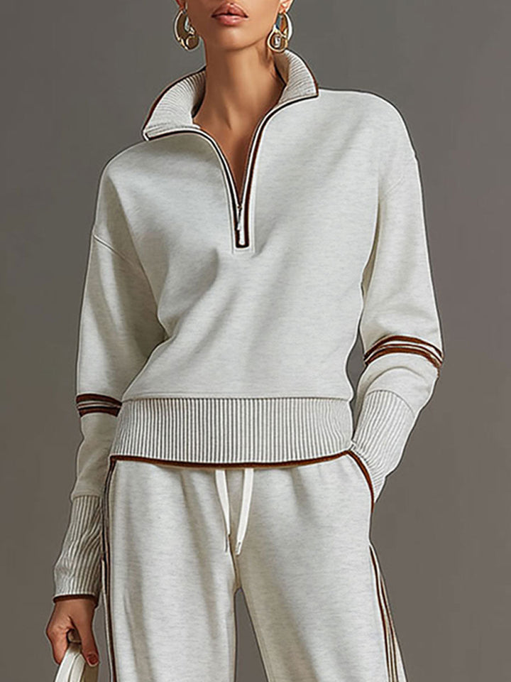 Mireva – Ensemble blouse et pantalon à jambes larges