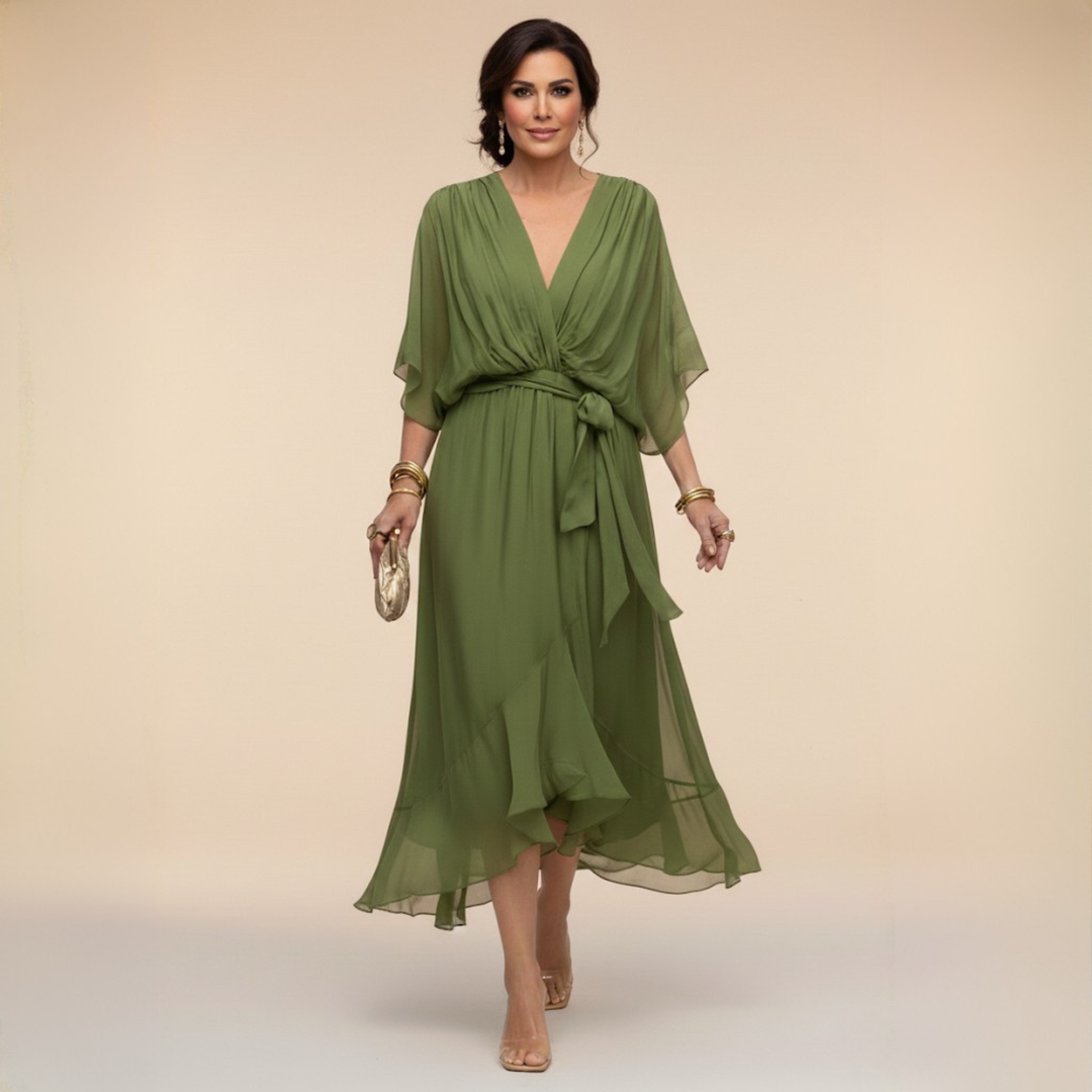 Nevaya – Robe à décolleté en V transparente