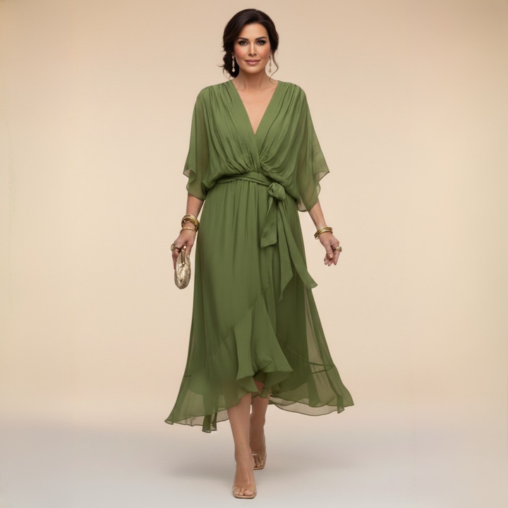 Nevaya – Robe à décolleté en V transparente