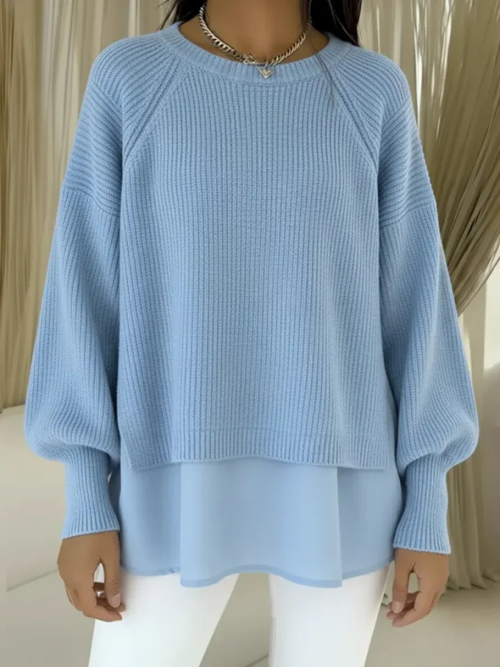 Mireva – pull en maille à ourlet superposé