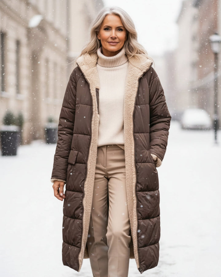Arlise – manteau réversible en sherpa
