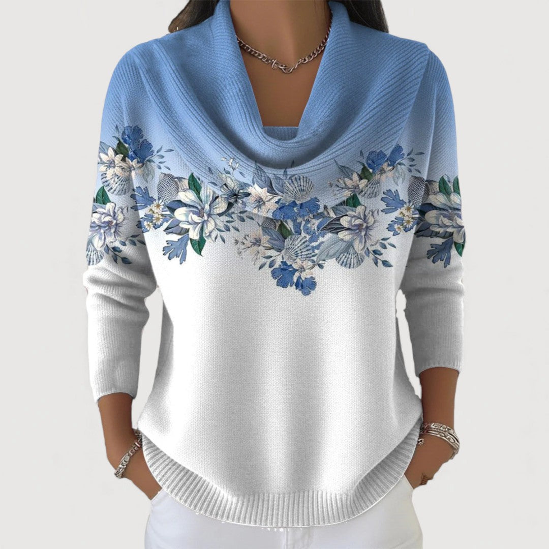 Selora – Col montant large en maille de coton, pull