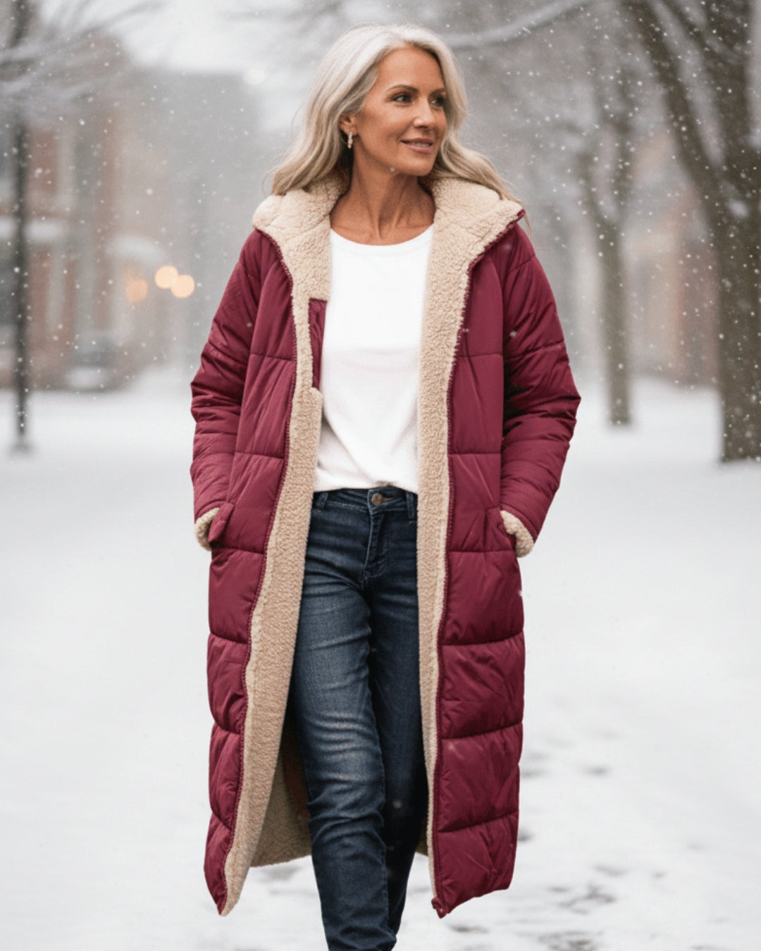 Arlise – manteau réversible en sherpa