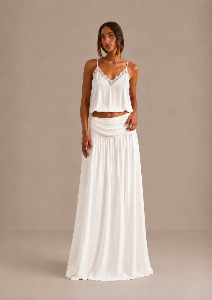 Orlise – jupe à taille froncée