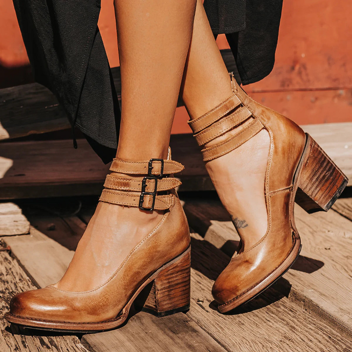 Navira – sandales à talons en cuir à lanières