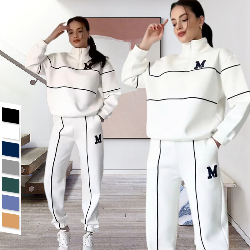 Rilena – Ensemble 2 pièces sweat-shirt à bandes latérales