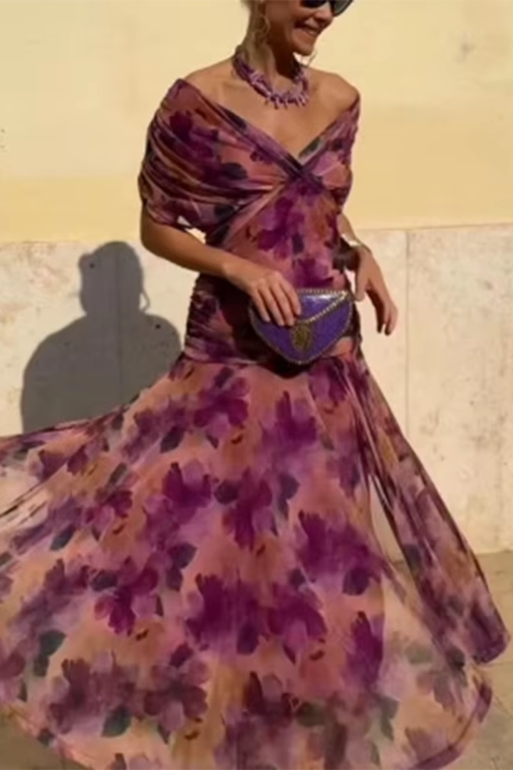 Veyla – Robe maxi à décolleté en V