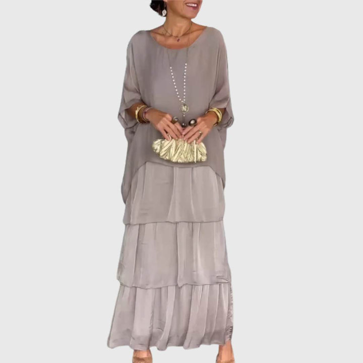 Avalen – à volants en toile, robe maxi