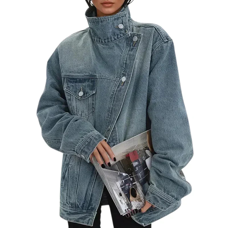 Tevara – Veste tissée à boutonnage croisé asymétrique