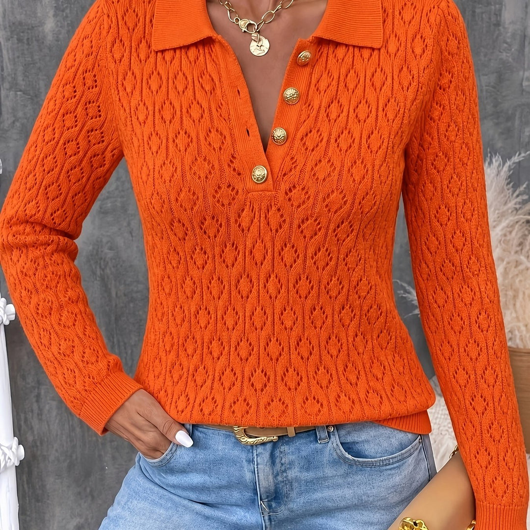 Avenya – pull polo en maille aérée