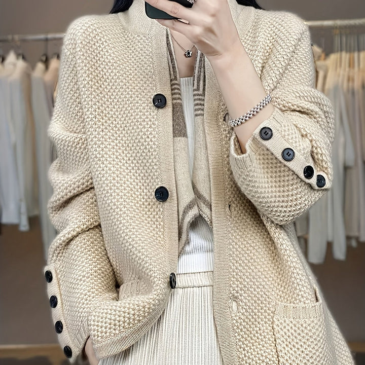 Vesara – cardigan en tricot à col montant