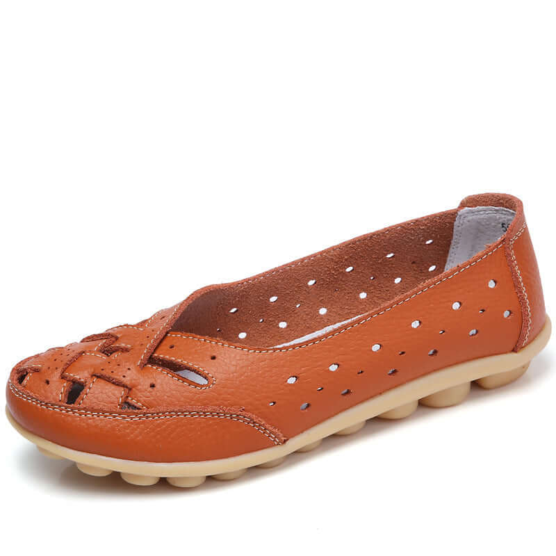 Nevara – Mocassins en cuir à semelle à coussin de gel