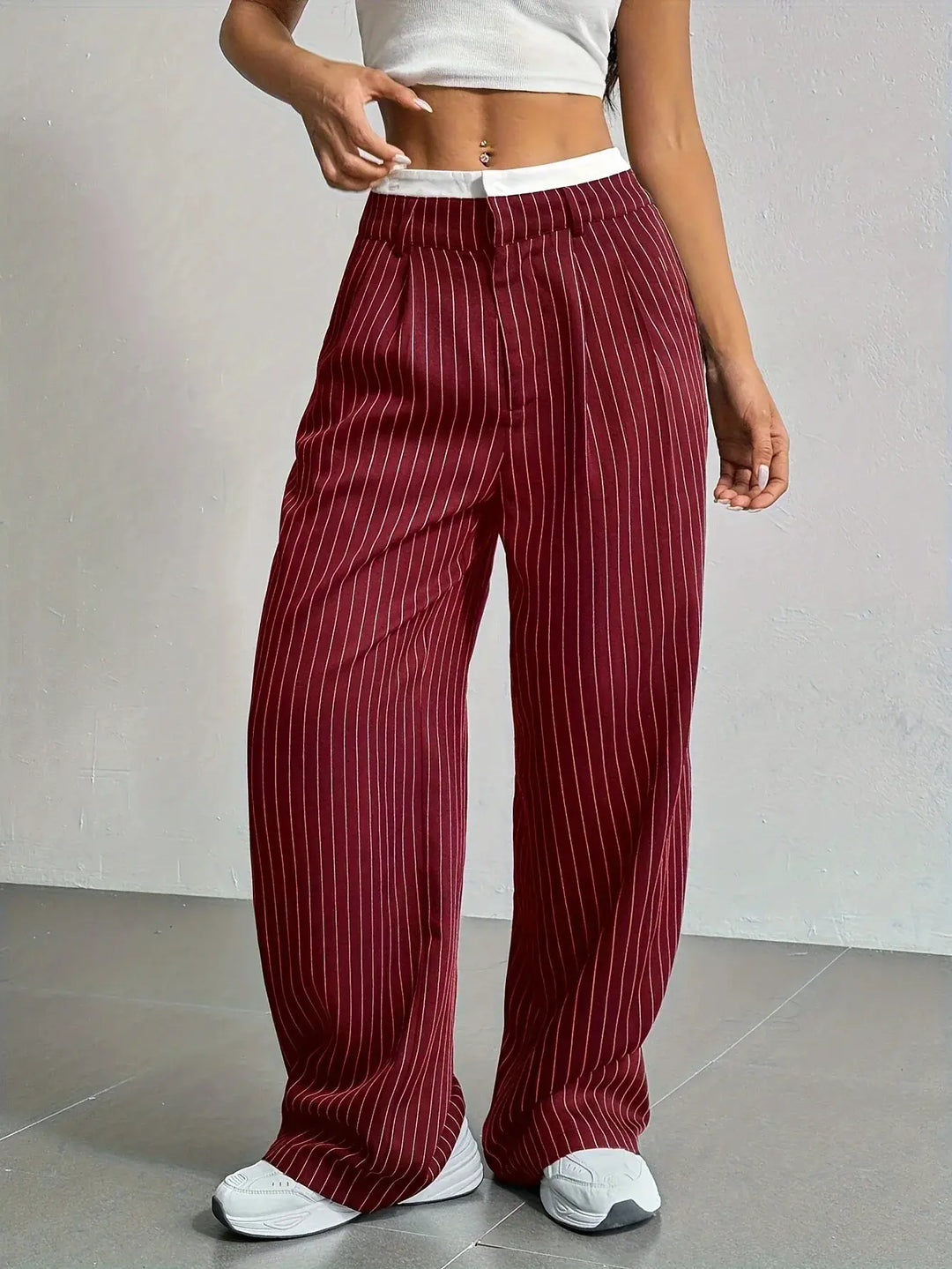 Anevia – pantalon à pinces taille haute
