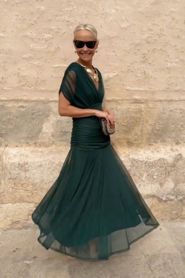 Veyla – Robe maxi à décolleté en V