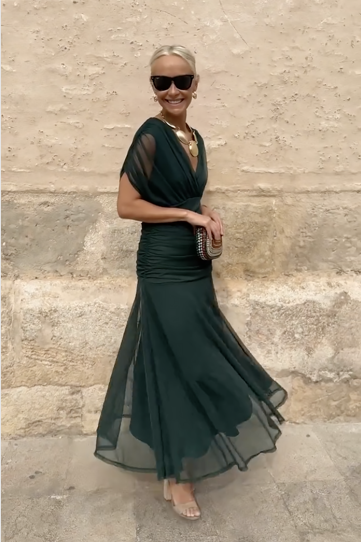 Veyla – Robe maxi à décolleté en V